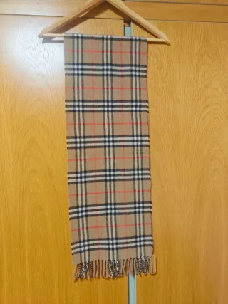 Bufanda Burberry Mujer Beige Cuadros Clásicos