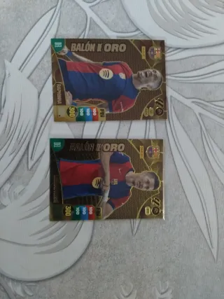 2 Cromos Balón de Oro Panini Raphinha