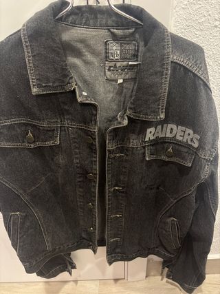 Chaqueta Vaquera NFL Raiders Teamline Negra