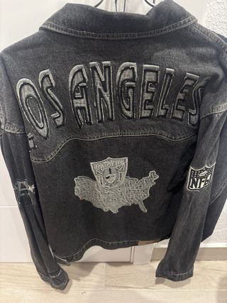 Chaqueta Vaquera NFL Raiders Teamline Negra