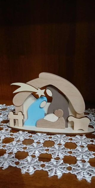 Presepe Natività Legno Modellismo