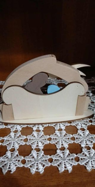 Presepe Natività Legno Modellismo