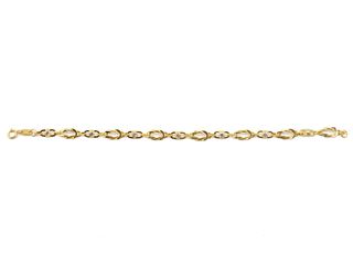 pulsera oro 18k con circonita