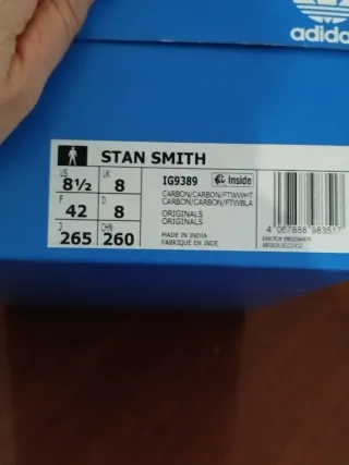 Zapatillas Adidas Stan Smith Gris oscuro/Blanco