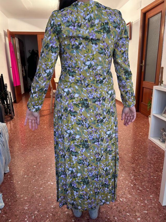 Vestido largo estampado floral