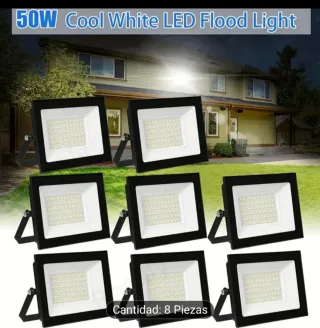 Pack 8 Focos LED 50W Blanco Frío