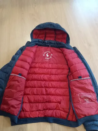 Plumífero El Ganso Azul y Rojo