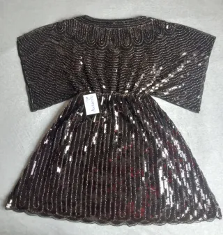 Vestido de fiesta de lentejuelas color negro