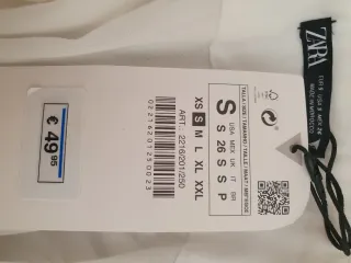 Vestido Zara blanco volantes talla única