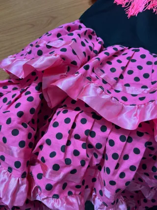 Vestido Sevillana Rosa Lunares