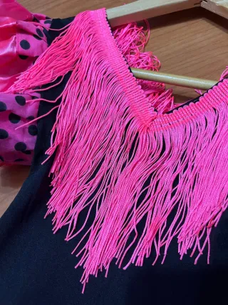 Vestido Sevillana Rosa Lunares