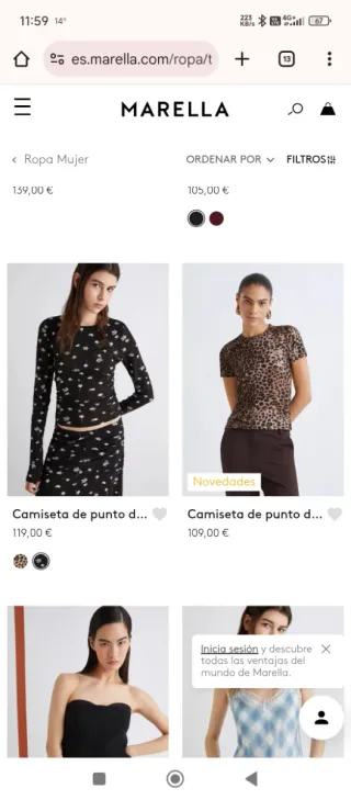 Camiseta Marella animal print tul