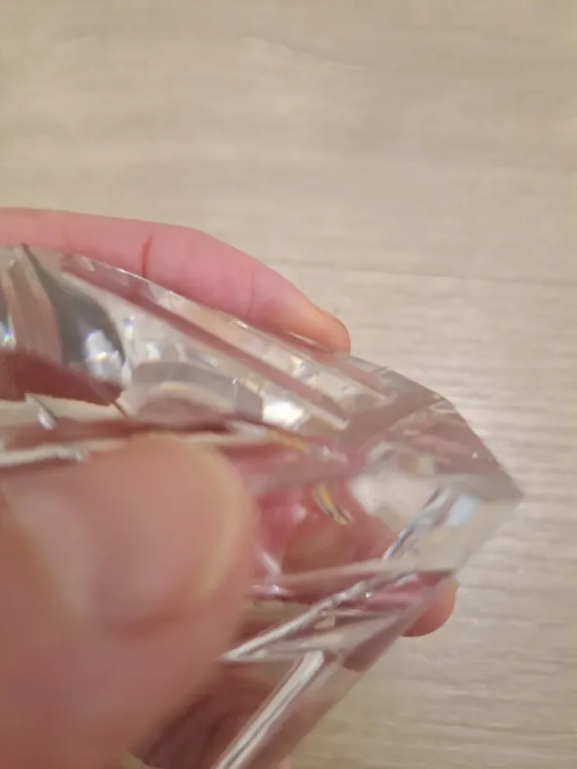 Elegant set di toeletta in vetro e metallo dorato