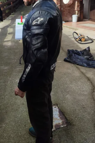 Chaqueta / chupa de cuero moto Alpinestars GP plus