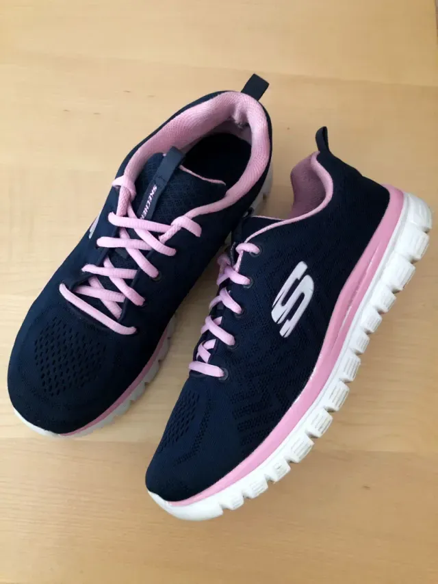 Zapatillas Skechers Azul y Rosa