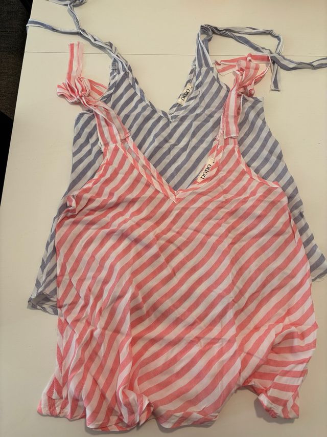 Camisas DODO Talla S Rayas una en Azul y otra en R