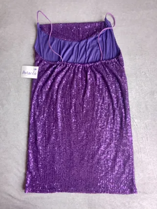 Vestido de fiesta de lentejuelas morado