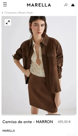 Camisa de ante MARELLA Marrón