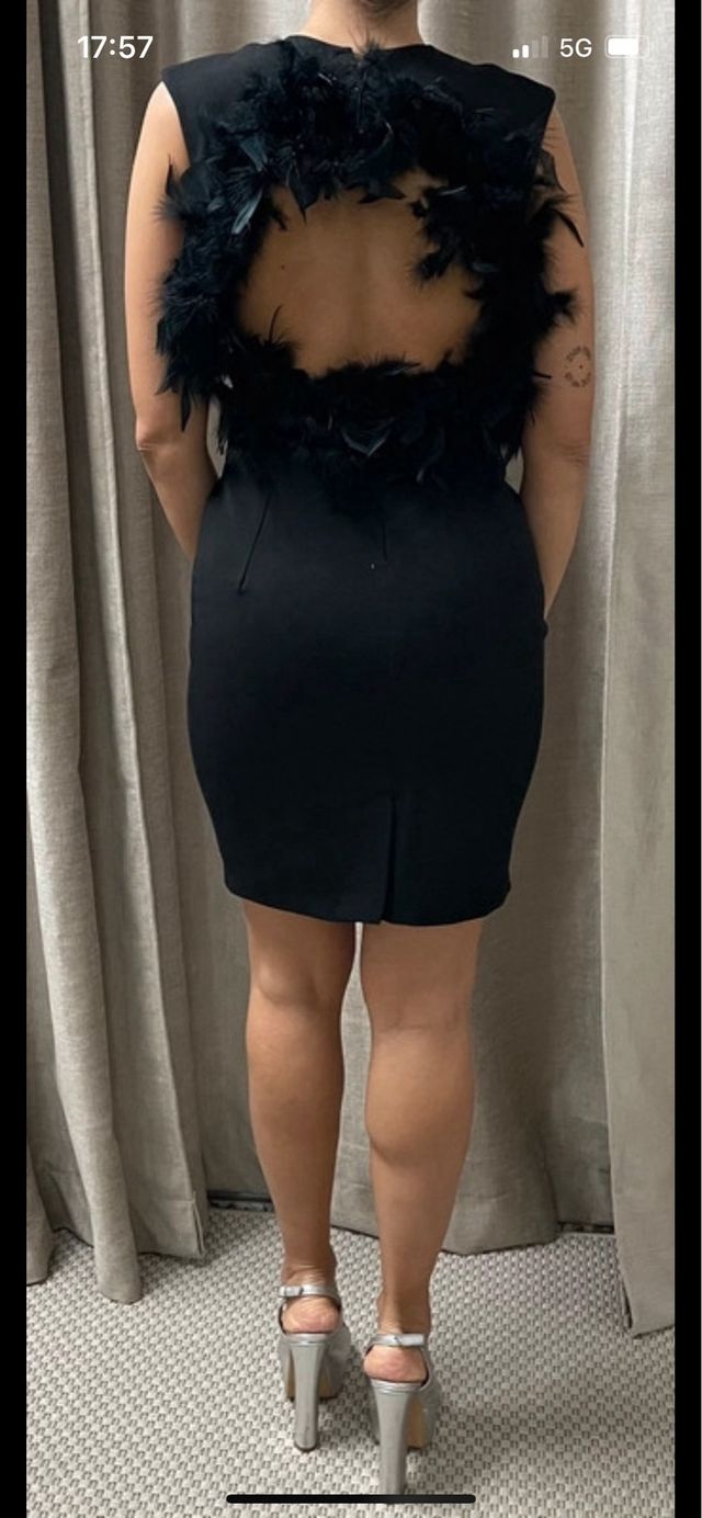 Vestido negro midi