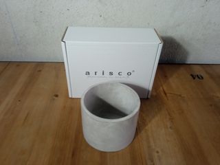 Copertura per Vaso, Pezzo Rotondo in Cemento Color Pietra