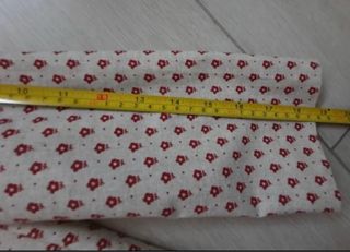 Vestido niña volantes beige y rojo