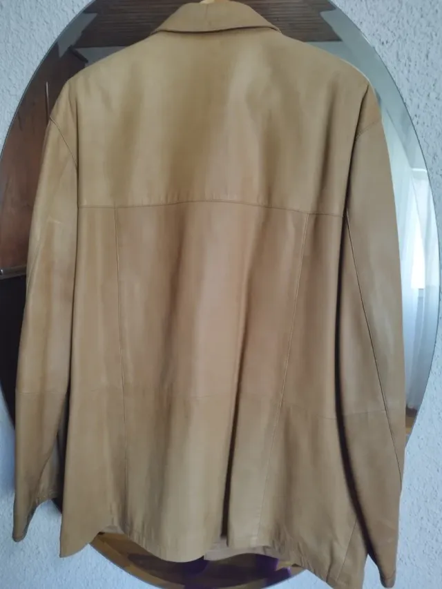 Chaqueta de piel TORRAS Beige Talla L
