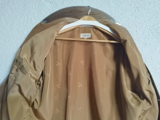 Chaqueta de piel TORRAS Beige Talla L