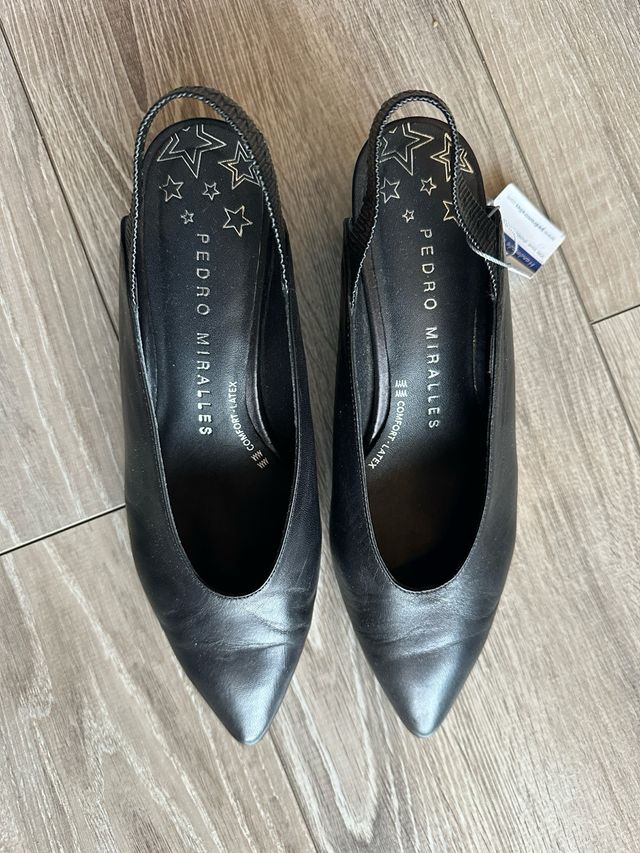 Pedro Miralles Zapatos Tacón Piel Negros