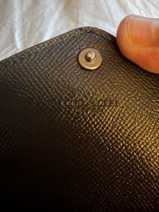 Cartera Coach Billetero Monedero Verde y Rojo