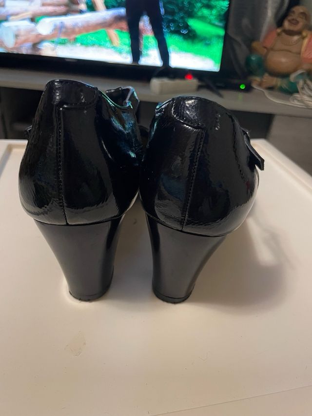 Zapatos T-Strap Negros Talla 40