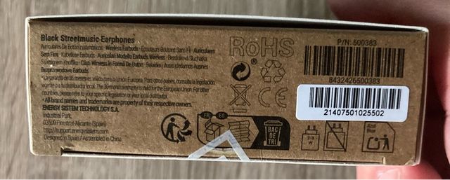 Auriculares Energy Sistem Bluetooth Negros