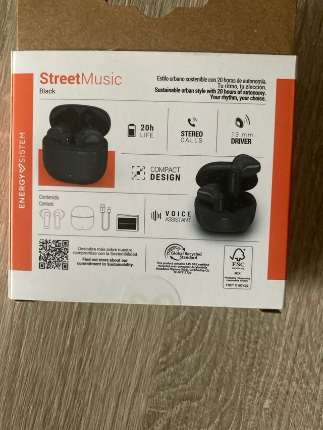 Auriculares Energy Sistem Bluetooth Negros