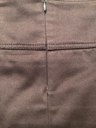 Falda midi marrón chocolate