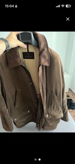 chaqueton marrón hombre Cortefiel