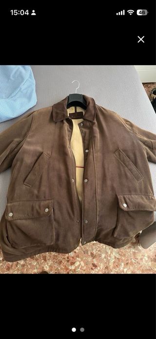 chaqueton marrón hombre Cortefiel