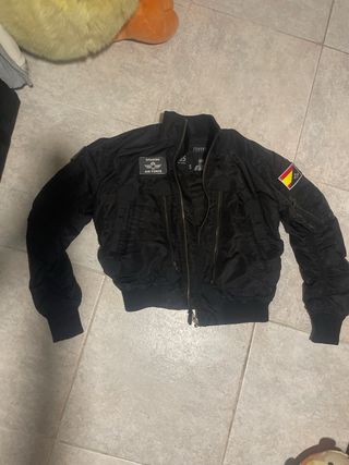 Cazadora Bomber Aviador España Negra