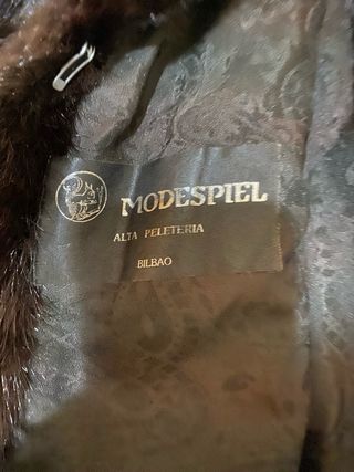 Abrigo vintage negro/marrón