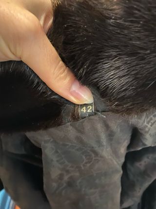 Abrigo vintage negro/marrón