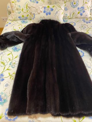 Abrigo vintage negro/marrón