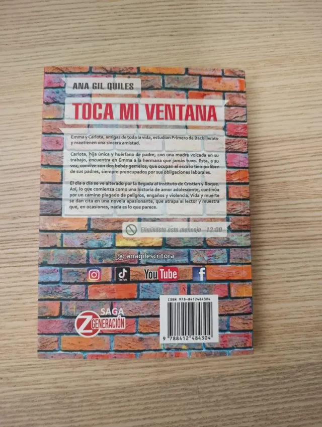 Toca mi ventana firmado por la autora