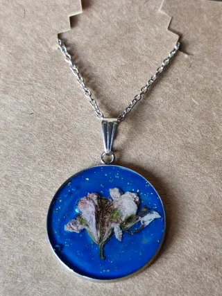 Lote 10 collares Flores Naturales Encapsuladas