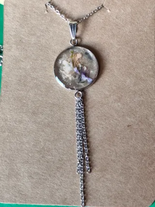 Lote 10 collares Flores Naturales Encapsuladas