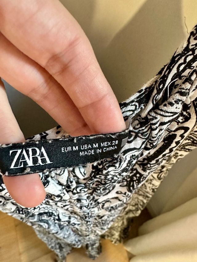 Vestido largo Zara estampado floral talla M