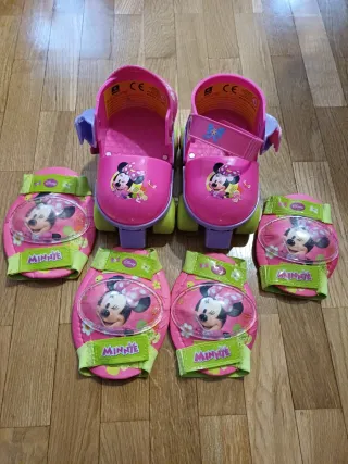 Patines y protecciones Minnie 3-4 años
