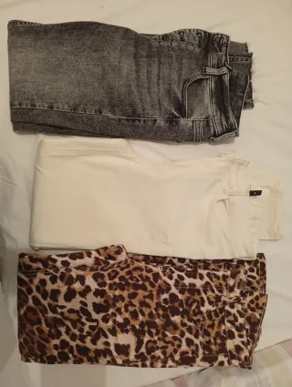Lote 3 pantalones pitillo mujer Calzedonia