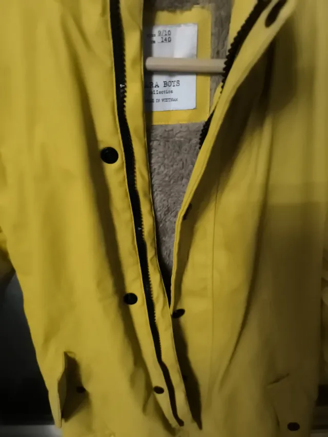 Chaquetón Zara Niños Amarillo Talla 140