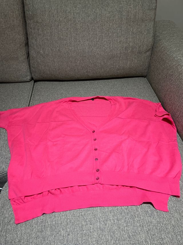 Chaqueta rosa mujer V-neck