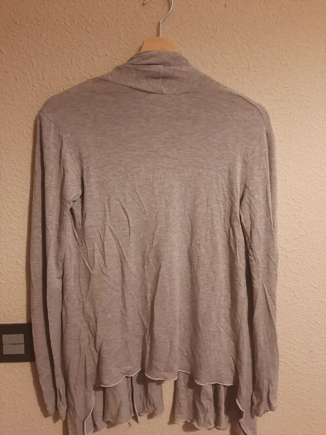 Chaqueta asimétrica gris talla única