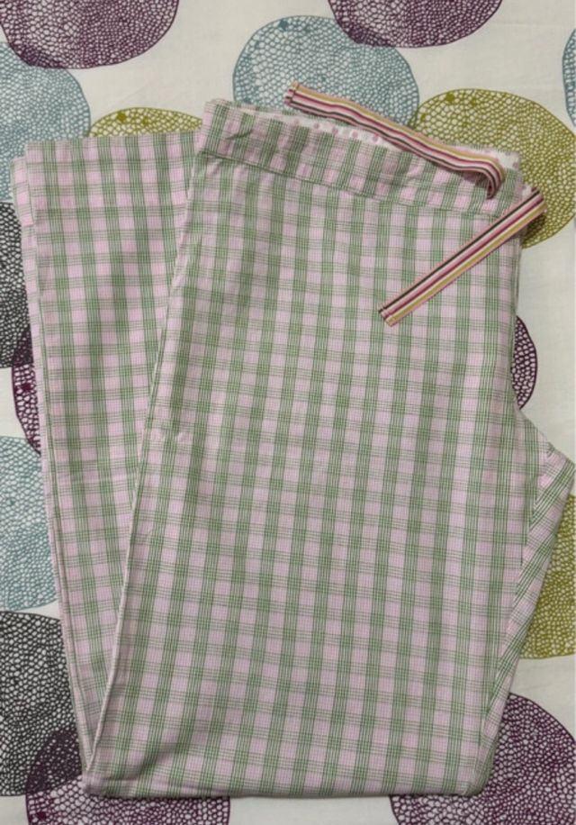 Pantalón pijama Sfera cuadros verde y rosa T. L