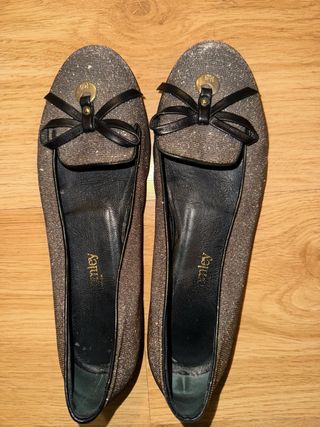 Bailarinas Russell & Bromley Plata y Negro